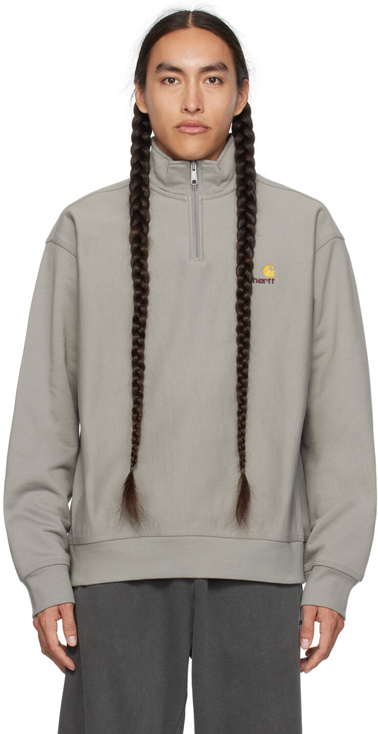 

Серый свитер с американским рисунком Carhartt Work In Progress