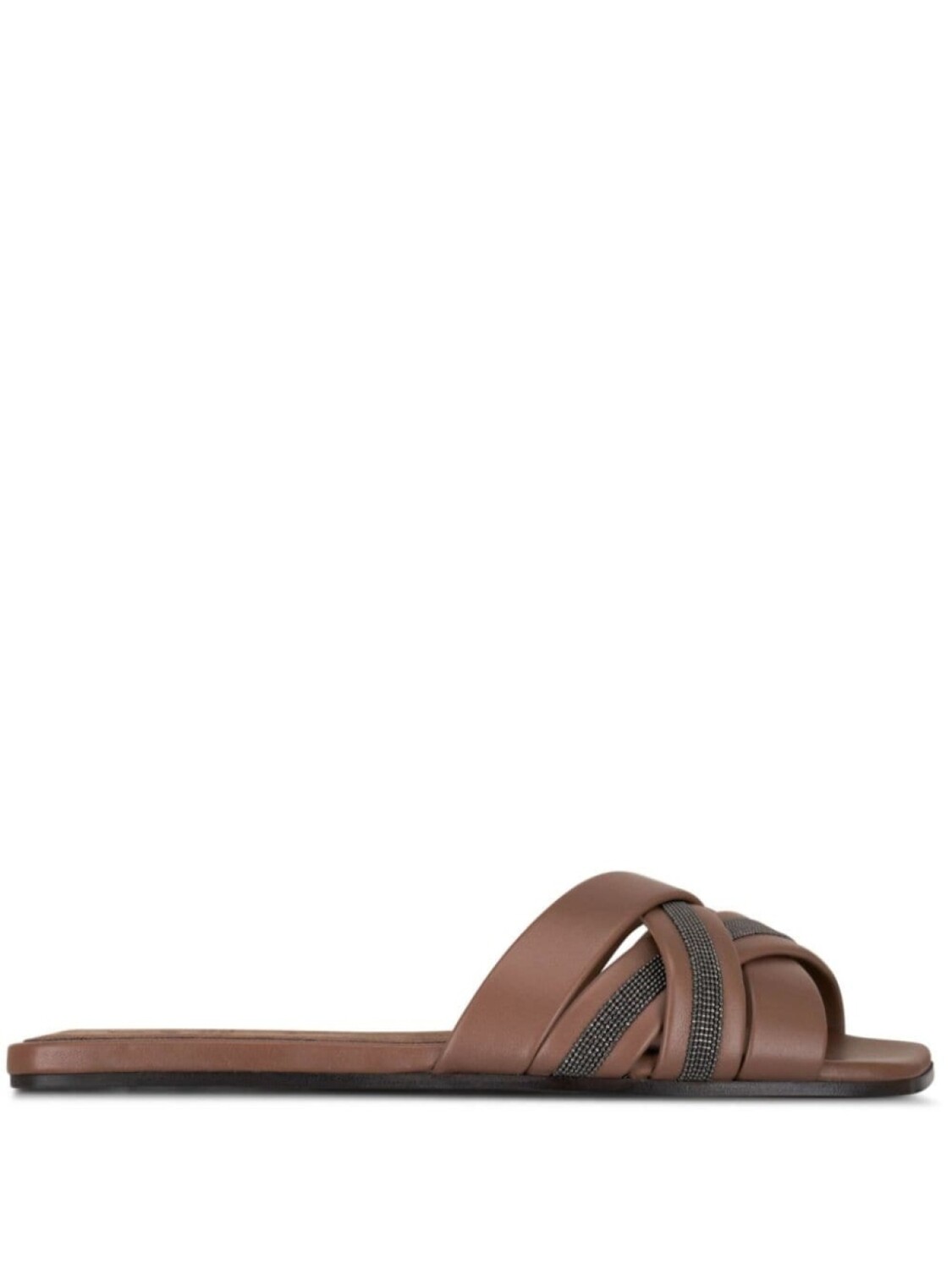 

Brunello Cucinelli сандалии с декором Monili, коричневый