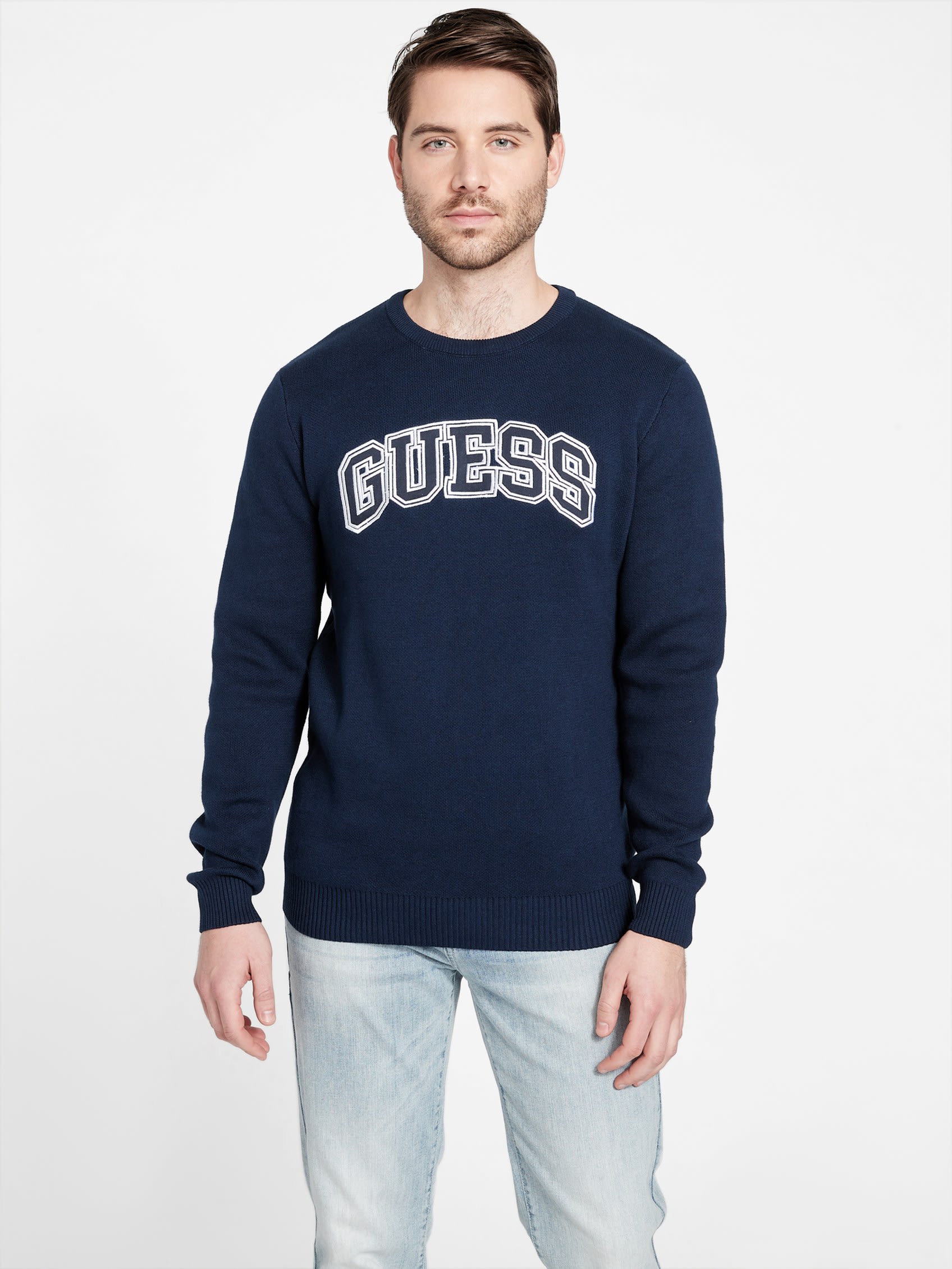 

Свитер Kelly с вышивкой Guess Factory, цвет Blackened Blue