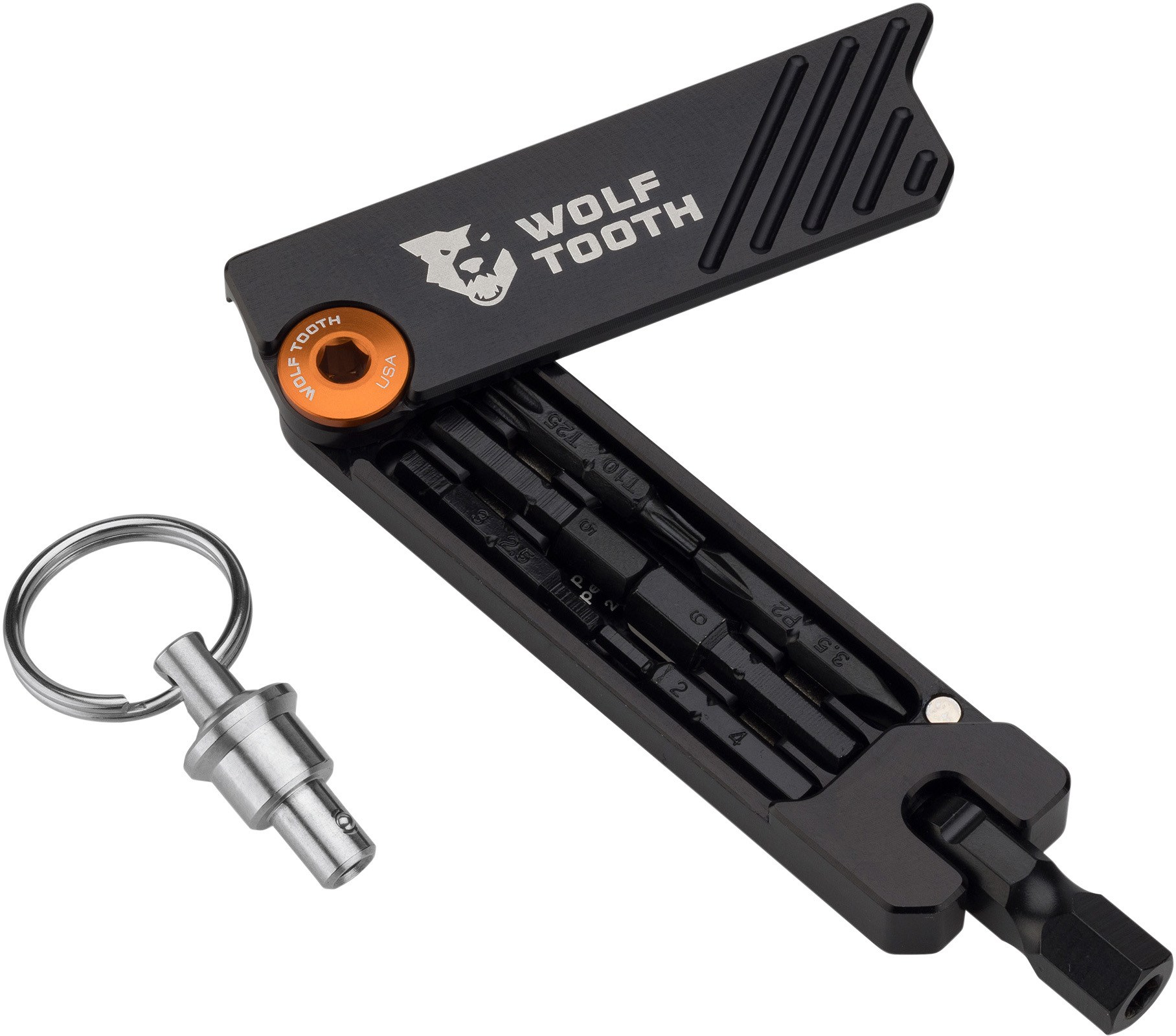 Многофункциональный велосипедный шестигранный ключ на 6 бит с брелоком Wolf Tooth Components, оранжевый