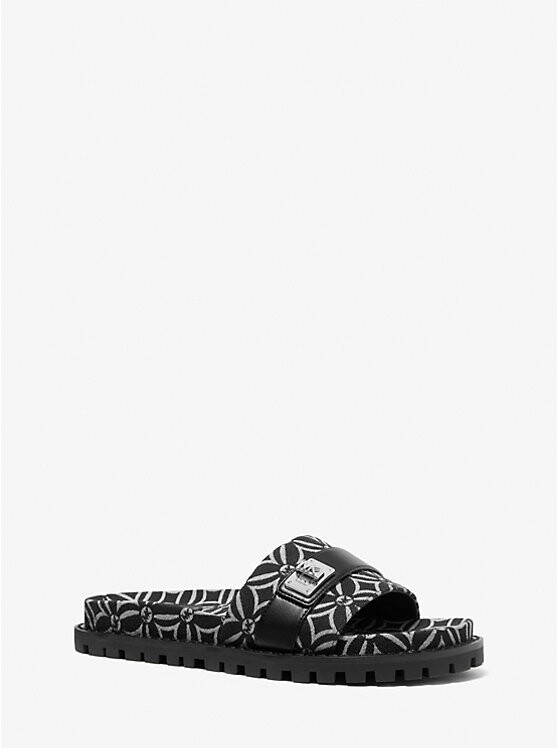 

Жаккардовые шлепанцы с логотипом Padma Michael Kors, черный