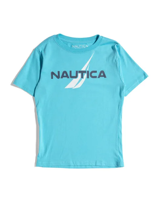 

Футболка Big Boy Simple с рисунком паруса Nautica, синий