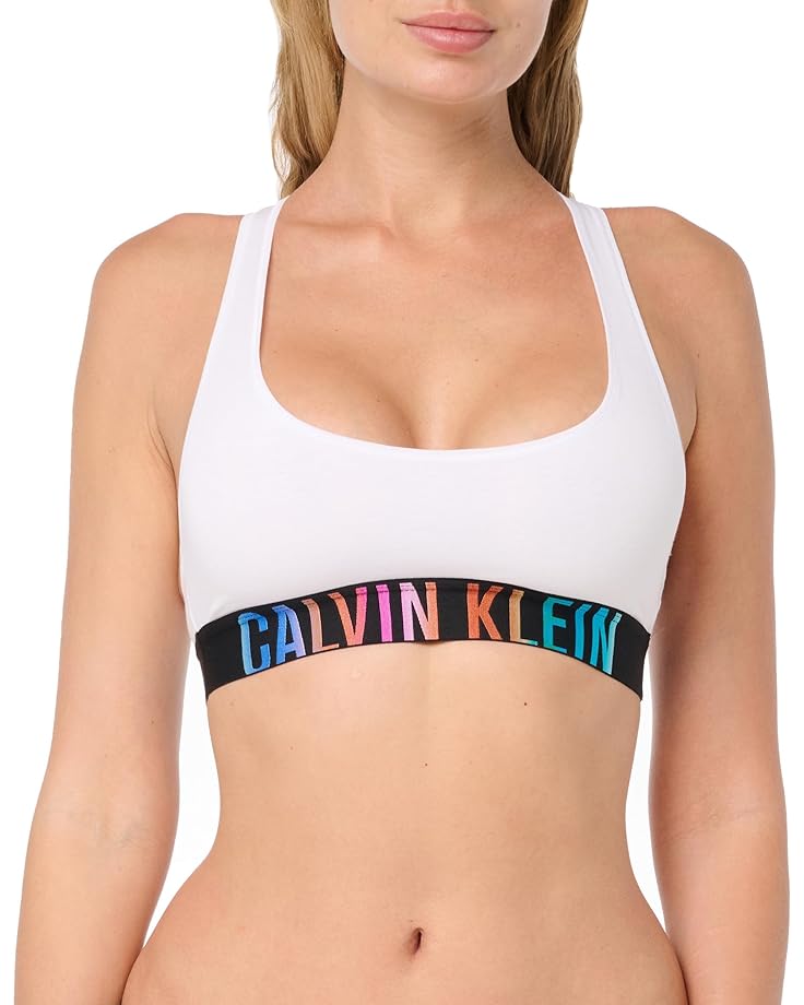 Бюстгальтер Calvin Klein Underwear Pride Intense Power Unlinedlette, цвет White W/Ombre Pride Waistband
