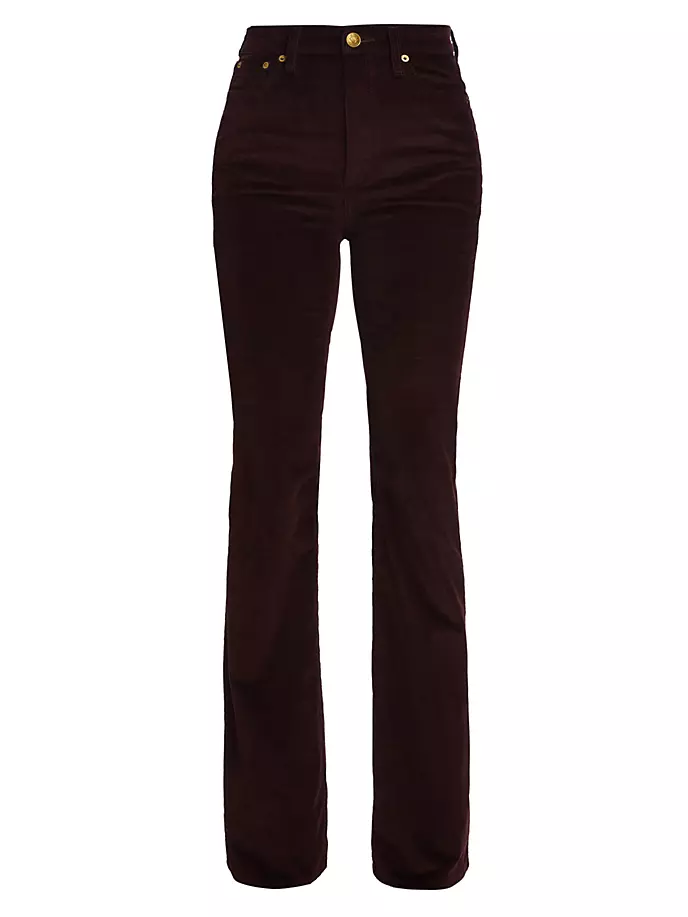 Расклешенный шнурок Casey High-Rise Rag & Bone, цвет burgundy