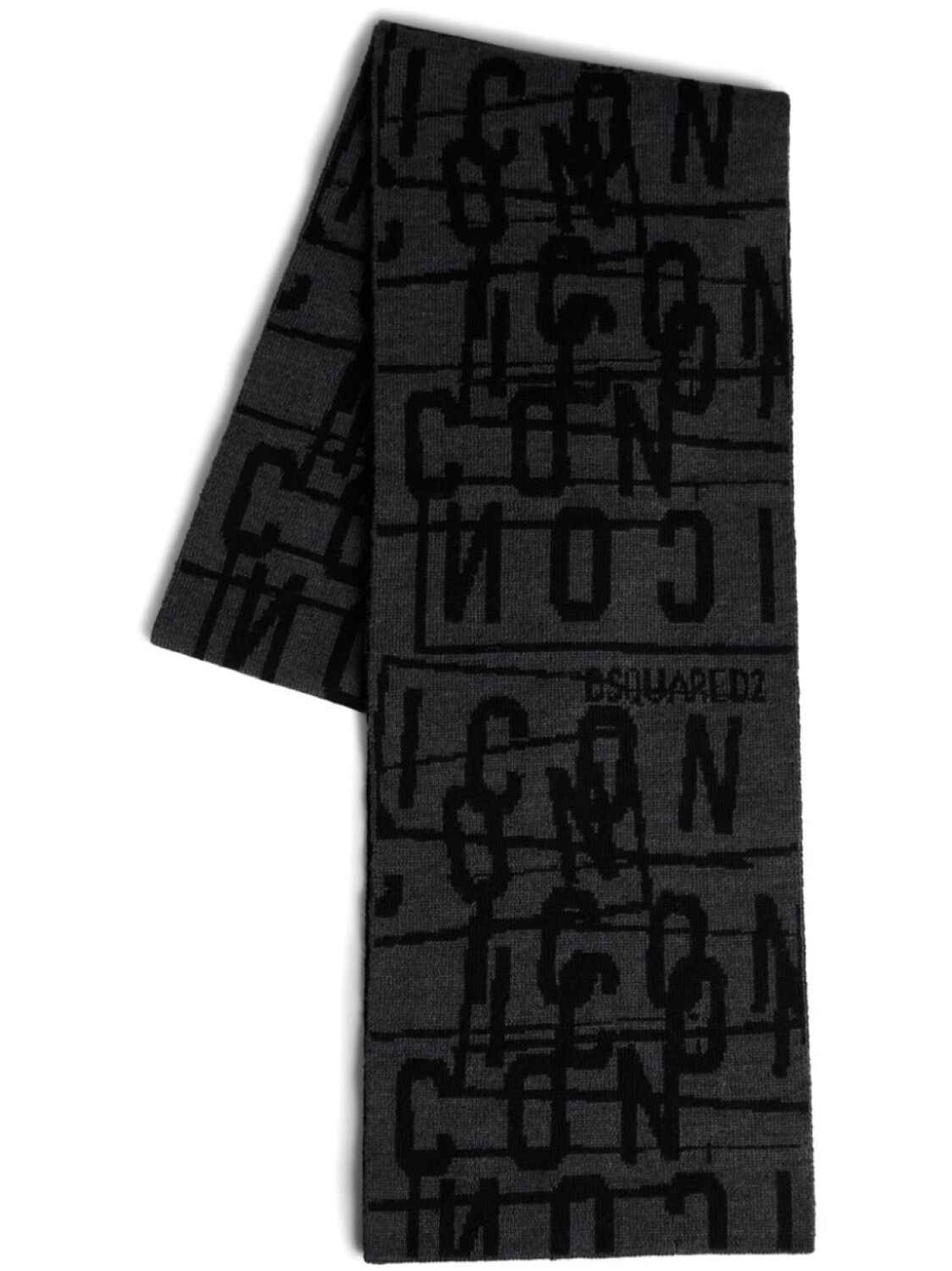

Dsquared2 шерстяной шарф с логотипом, черный