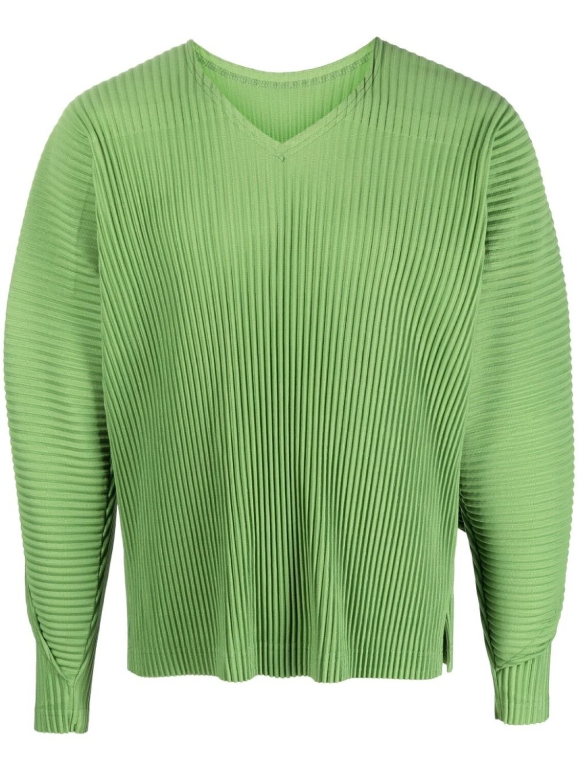 

Homme Plissé Issey Miyake толстовка в рубчик, зеленый