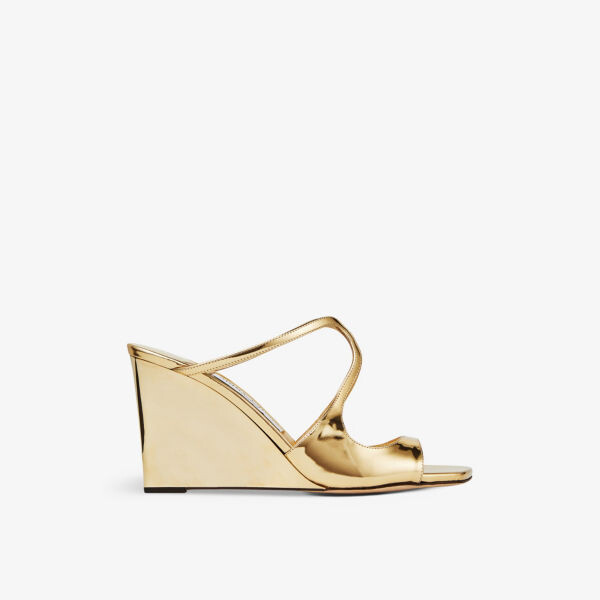 

Босоножки Anise 85 на танкетке из лакированной кожи Jimmy Choo, желтый