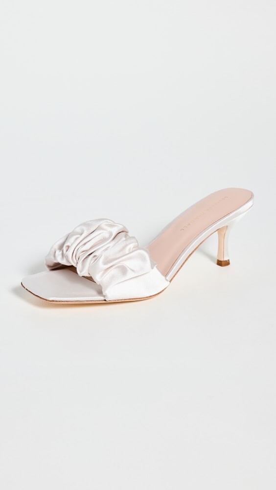 

Сандалии Loeffler Randall Gathered Band Kitten Heel, кремовый