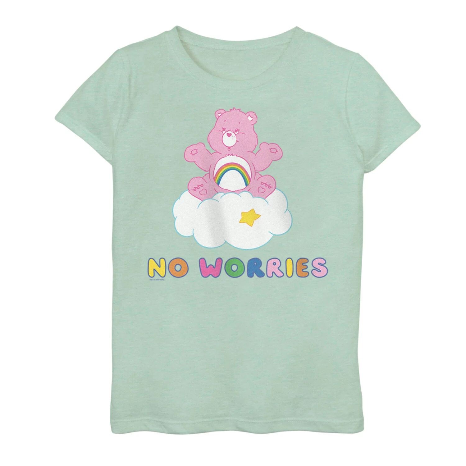 

Футболка с изображением медвежонка Care Bears для девочек 7–16 лет не беспокойтесь Licensed Character