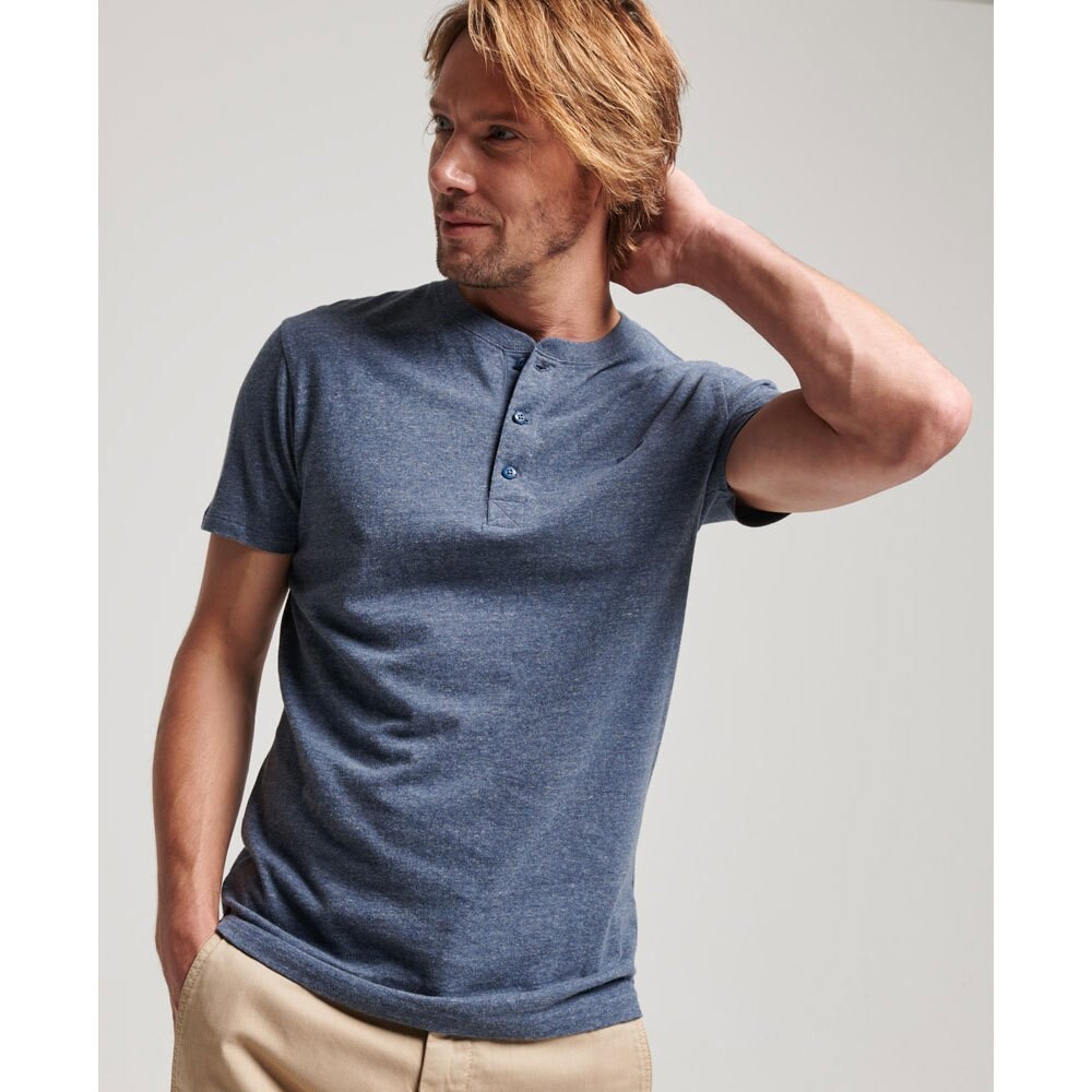 

Футболка с коротким рукавом Superdry Vintage Logo Emb Henley, синий