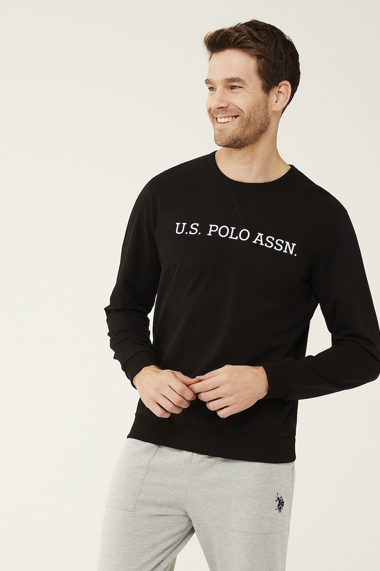 Блузка с логотипом в пижамном стиле U S Polo Assn , черный