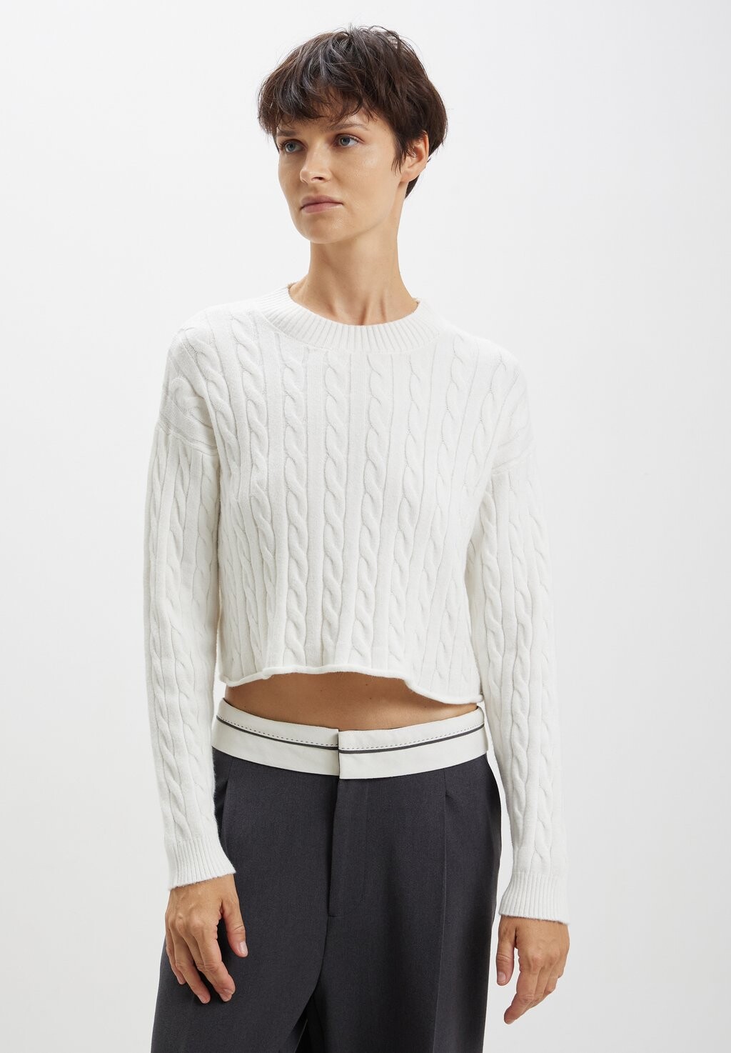 

Свитер Crop Con Trecce Calliope, белый