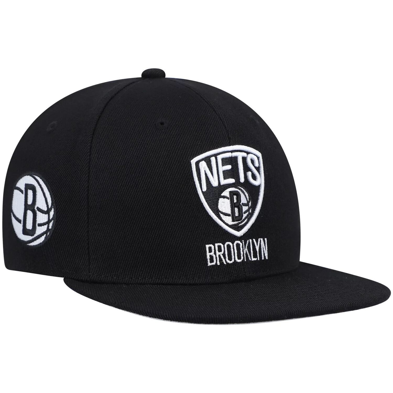 

Мужская черная кепка с логотипом Mitchell & Ness Brooklyn Nets Snapback