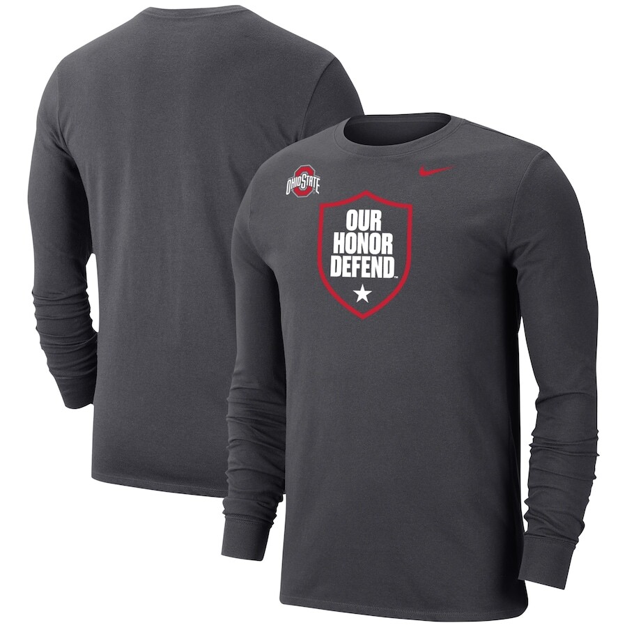 

Футболка с длинным рукавом Nike Ohio State Buckeyes, антрацит