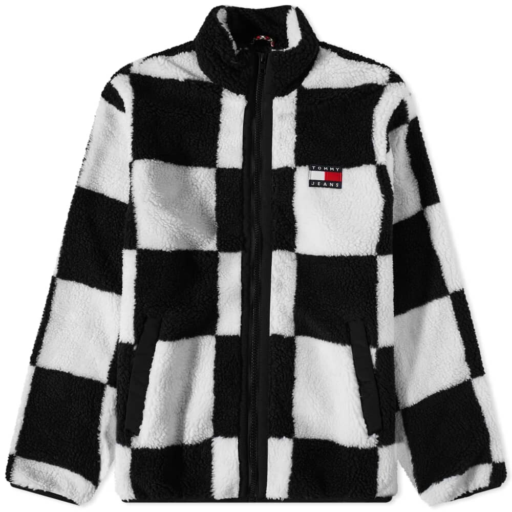 

Tommy Jeans TJM Куртка из шерпы в шахматную клетку, белый