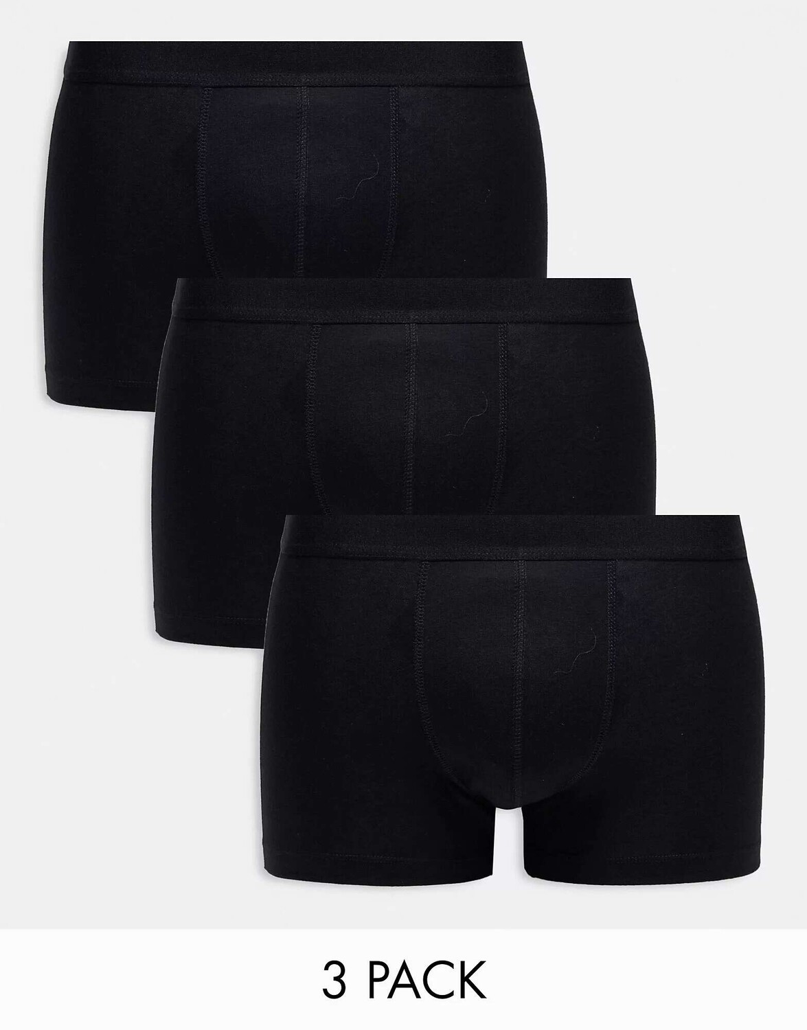 

Три пары плавок из черного хлопка ASOS