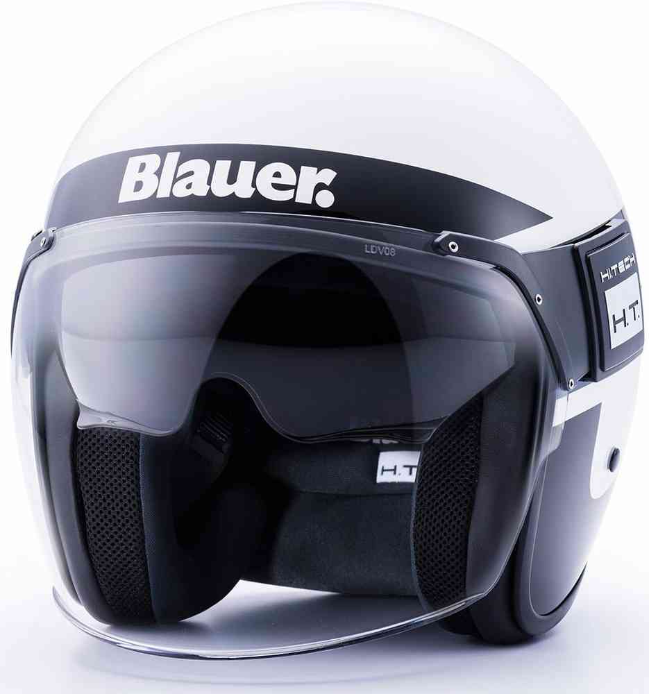 POD Stripes Реактивный шлем Blauer, белый черный шлем ссм шлем игрока ht jofa 415 bk