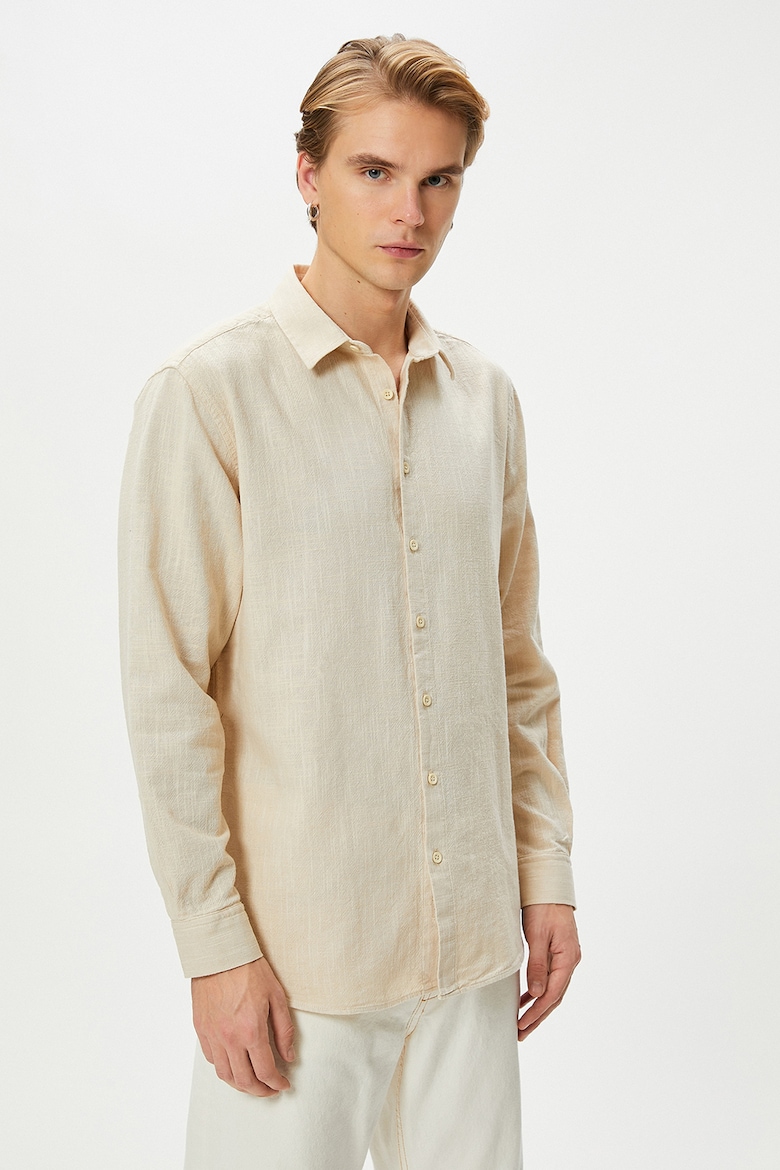 Хлопковая рубашка стандартного кроя Koton, белый