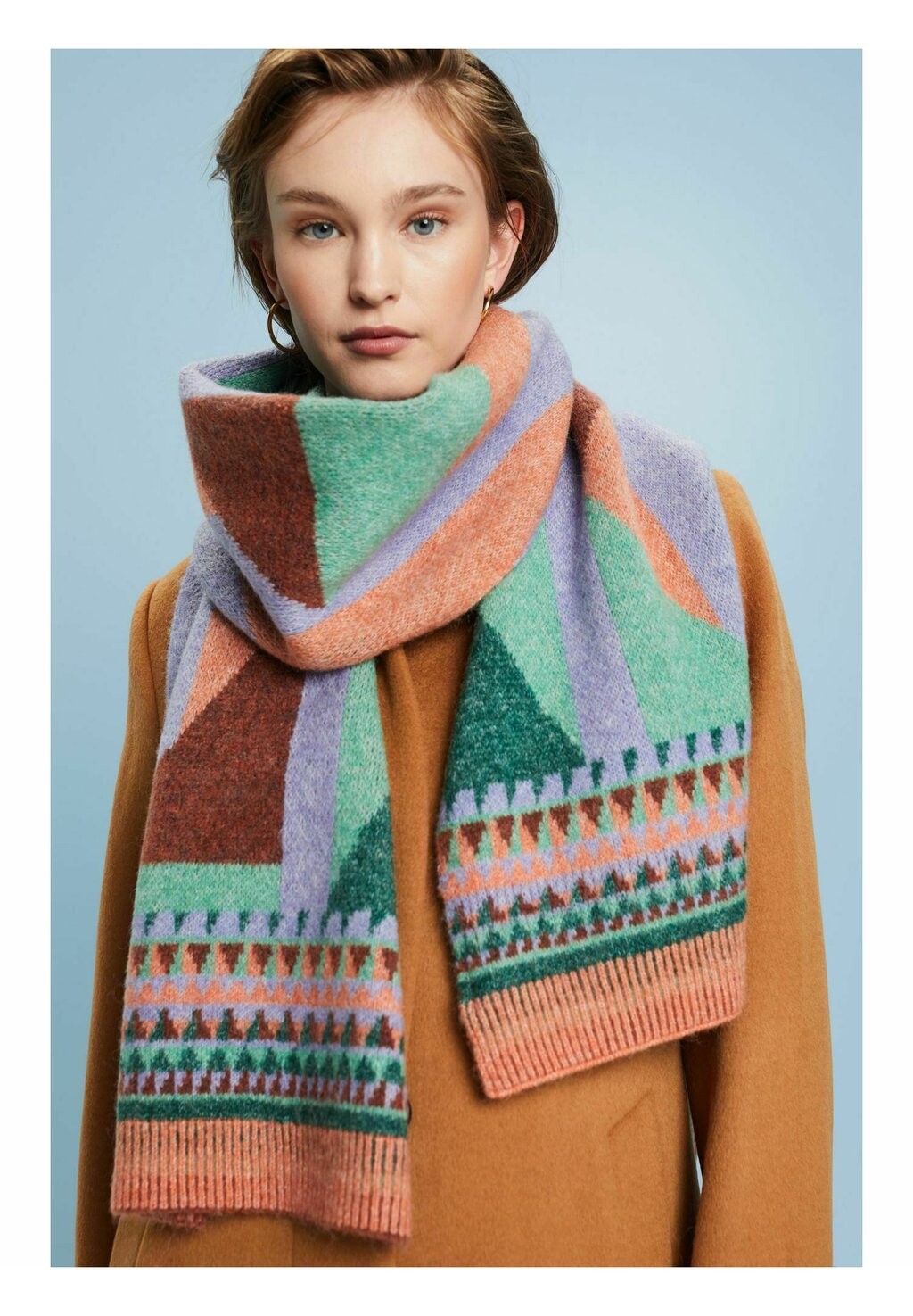 

Шарф Gemusterter Schal Aus Mohair-Mix Esprit, цвет golden orange