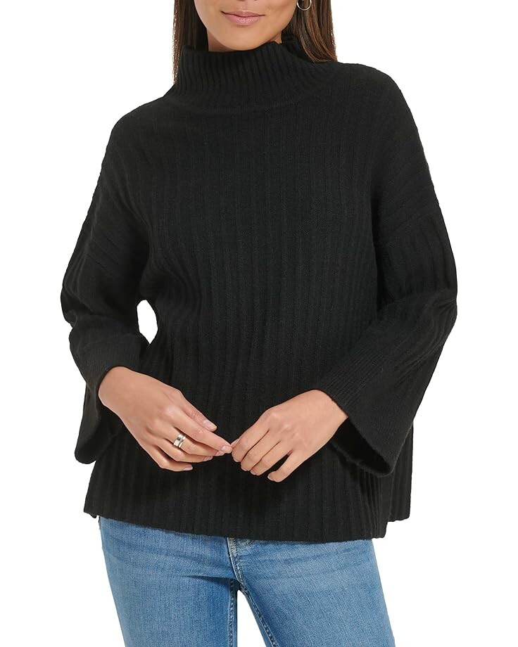 

Свитер Calvin Klein Wide Rib Rglan Sleeve, черный
