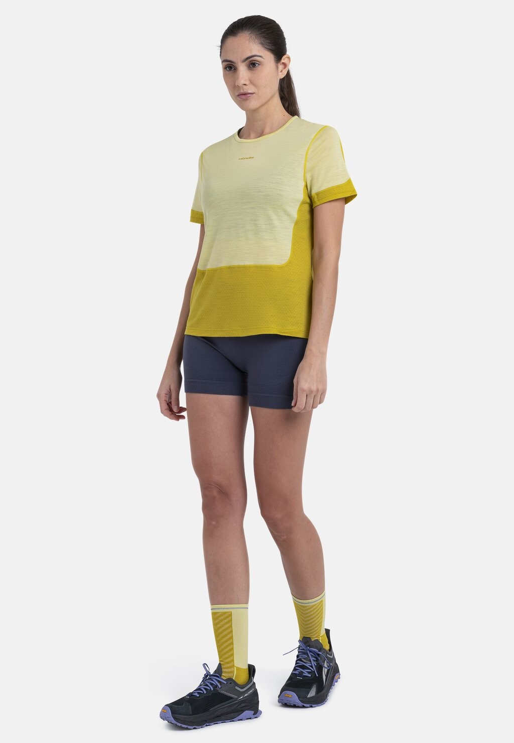 

Футболка с принтом NATURAL 125 LIGHT WEIGHT ZONEKNIT GRAPHIC Icebreaker, желтый