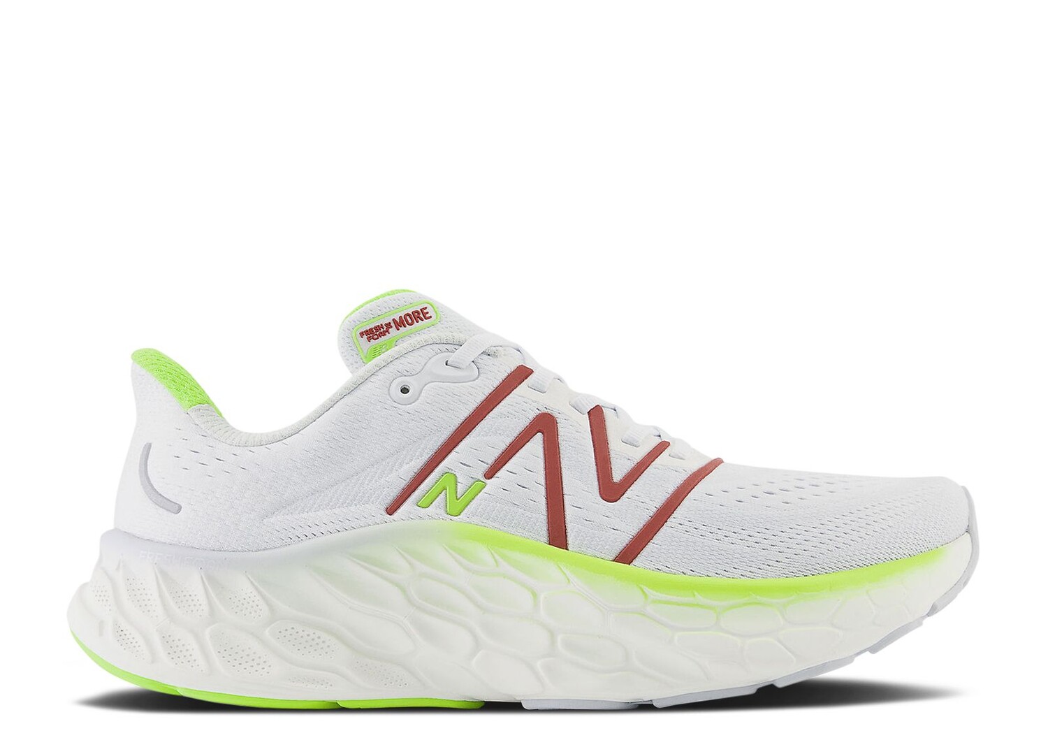 

Кроссовки New Balance Fresh Foam X More V4 'Quartz Grey Brick Red', серый, Серый;белый