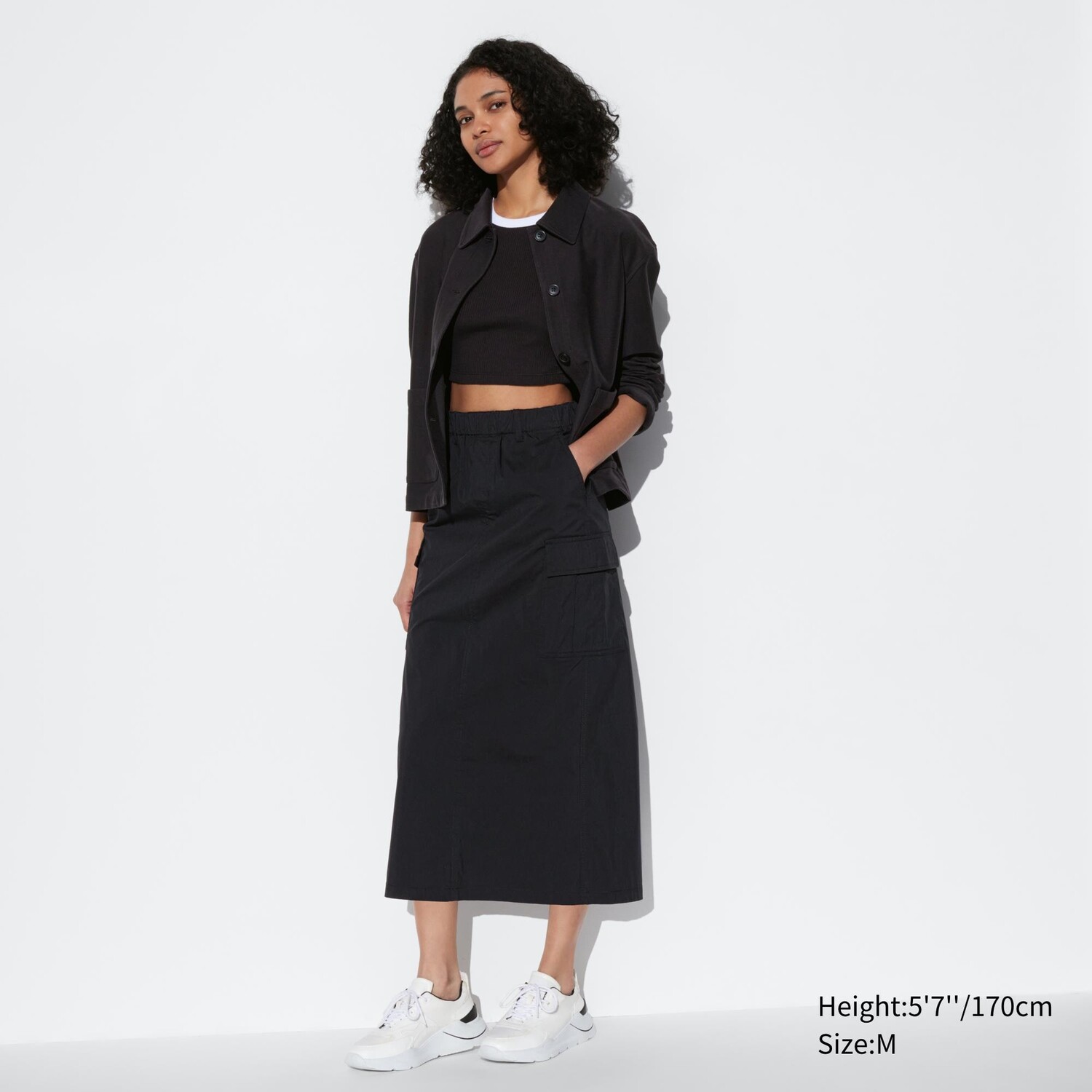 

Юбка-карго Uniqlo легкая, черный