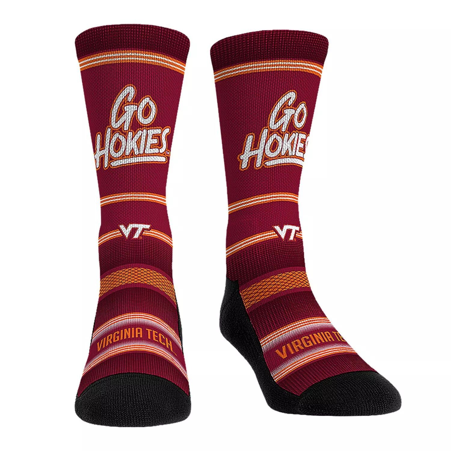 

Носки Youth Rock Em Носки Crew со слоганом команды Virginia Tech Hokies Unbranded