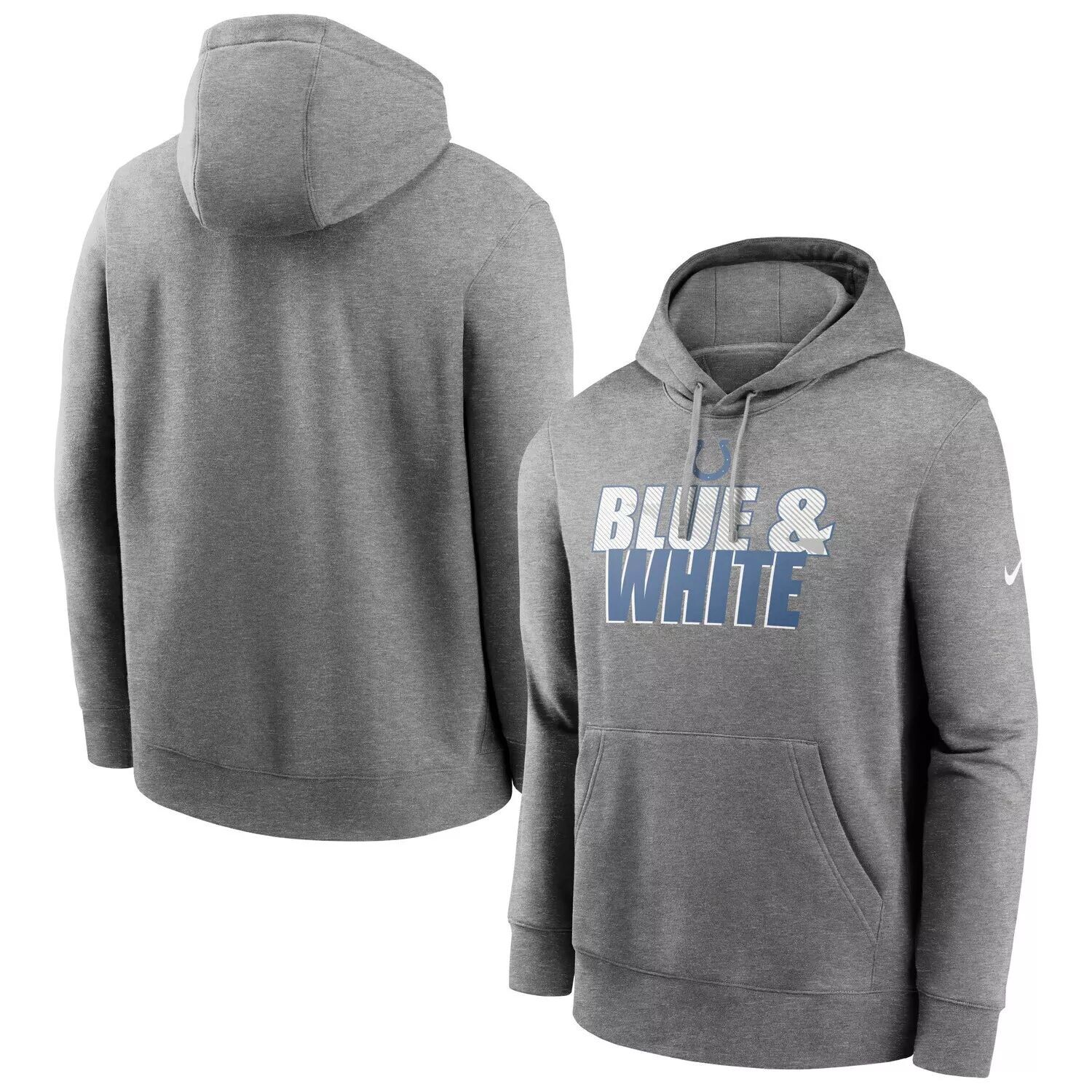 

Мужской пуловер с капюшоном Nike Heathered Charcoal Indianapolis Colts Fan Gear Local Club