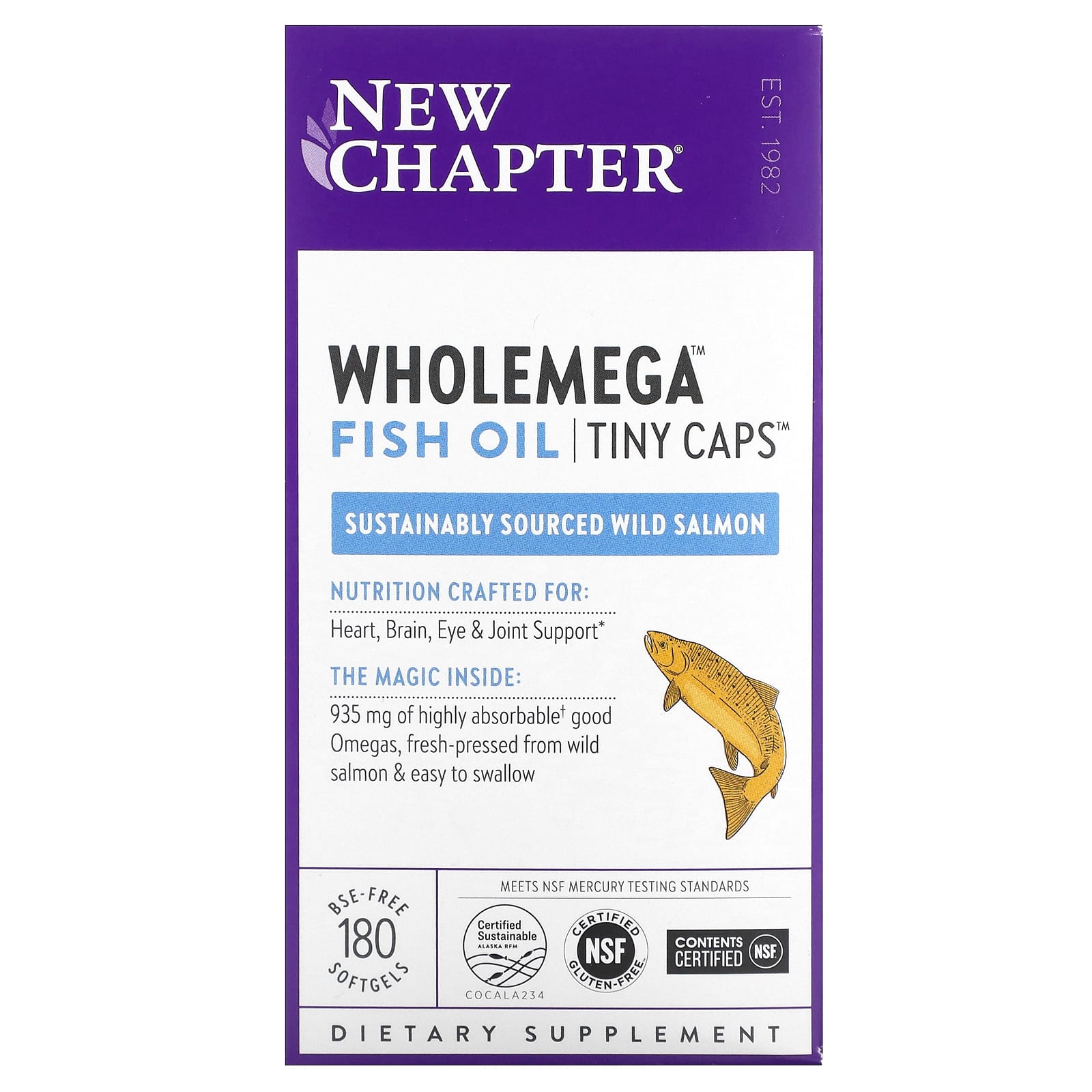 

Рыбий жир Wholemega, маленькие капсулы, 180 капсул, New Chapter