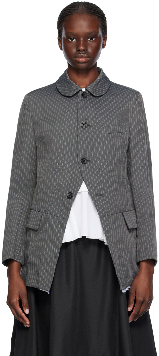 

Серый пиджак в тонкую полоску Comme Des Garcons, цвет Gray