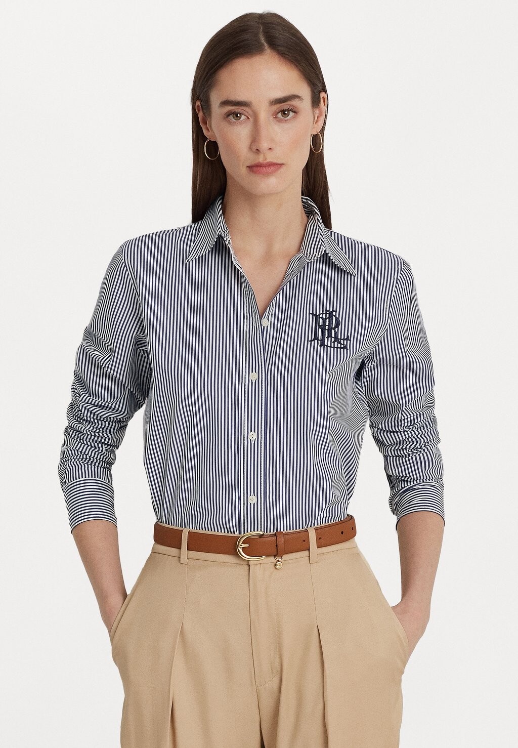 

Рубашка Lauren Ralph Lauren, синий/белый