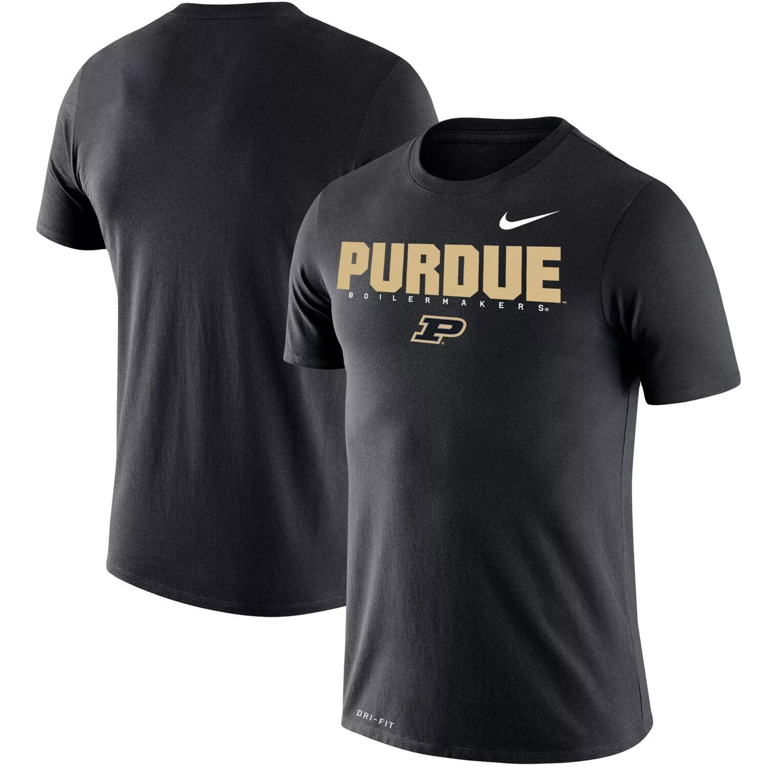 

Мужская черная футболка Purdue Boilermakers Facility Legend Performance Nike