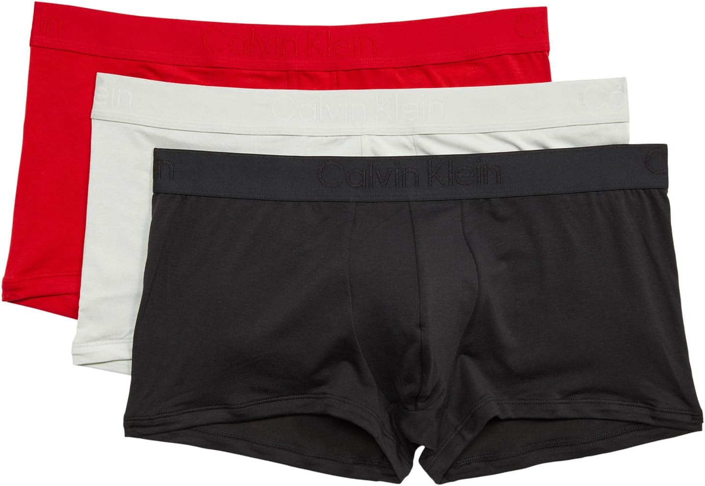 Черные трусы CK с низкой посадкой (3 шт.) Calvin Klein Underwear, цвет Rouge/Lunar Rock/Black