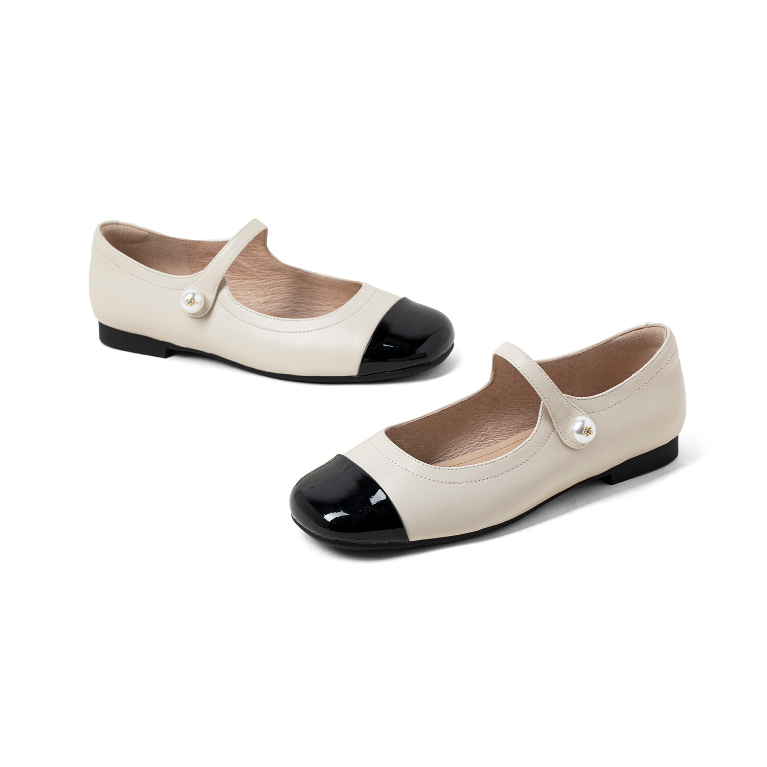 

Туфли Мэри Джейн женские Comely, цвет Apricot/Black