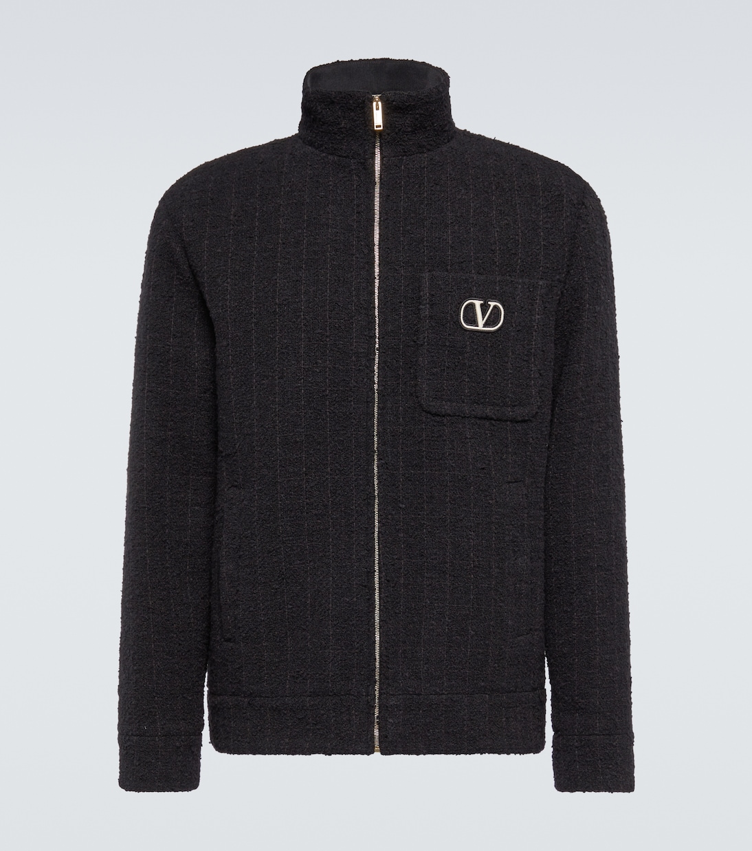 цена Твидовый пиджак с логотипом Valentino, черный