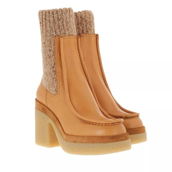 

Сапоги jamie booties leather burning Chloé, коричневый
