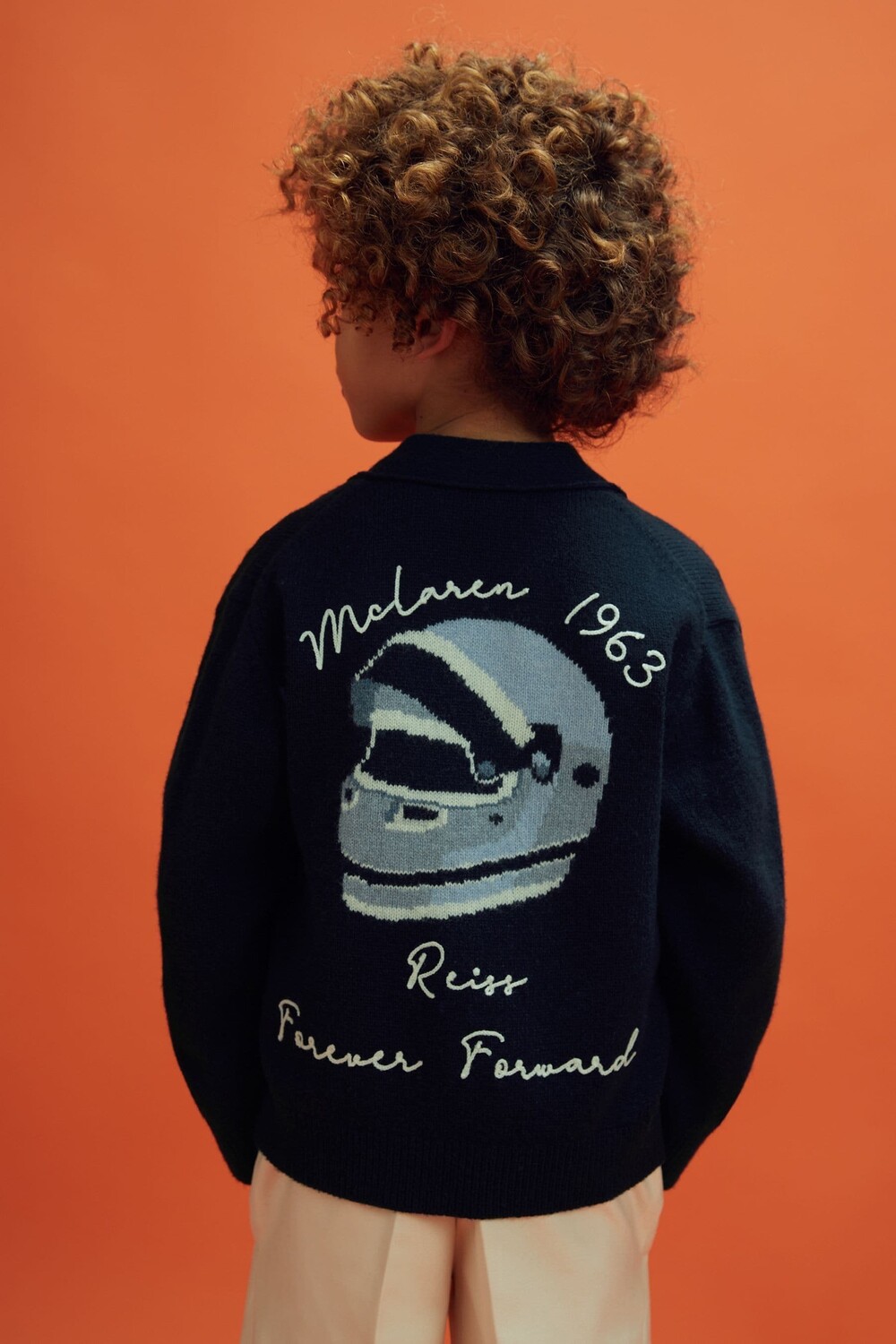 

Кардиган McLaren f1 в технике интарсия Reiss X Mclaren F1 Team, синий