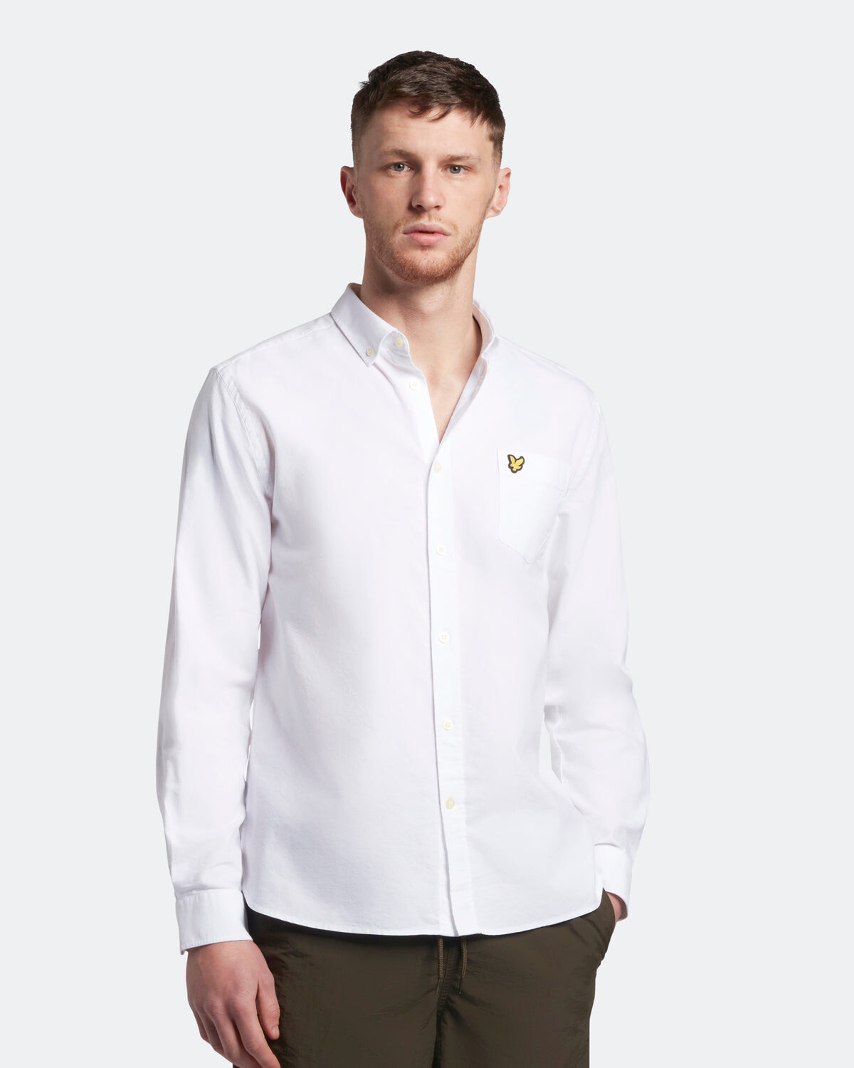 

Легкая оксфордская рубашка стандартного кроя Lyle & Scott, белый