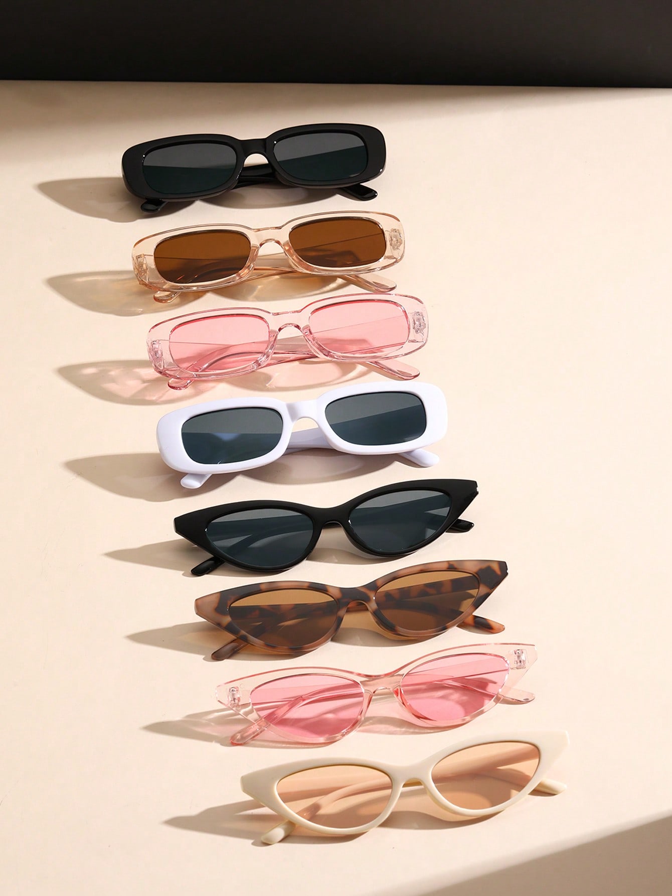 Классические солнцезащитные очки в квадратной оправе «кошачий глаз» в стиле бохо