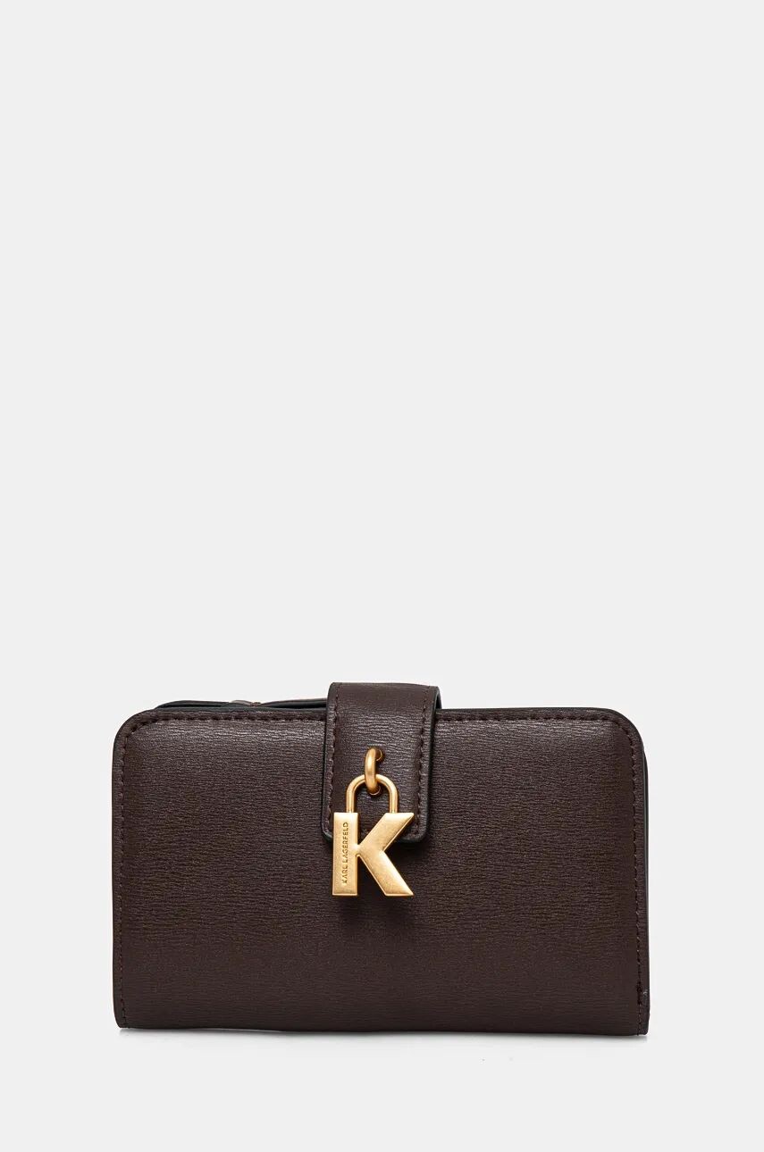

Кожаный кошелек Карла Лагерфельда Karl Lagerfeld, коричневый