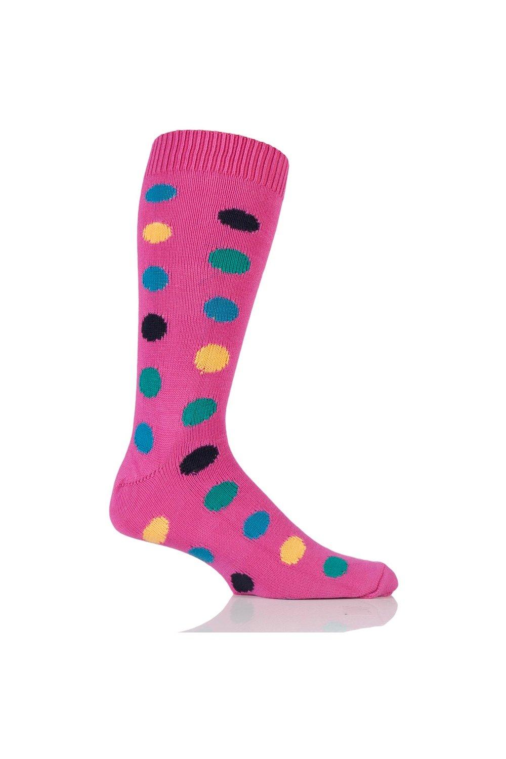 цена 1 пара пятнистых хлопковых носков SOCKSHOP of London, розовый
