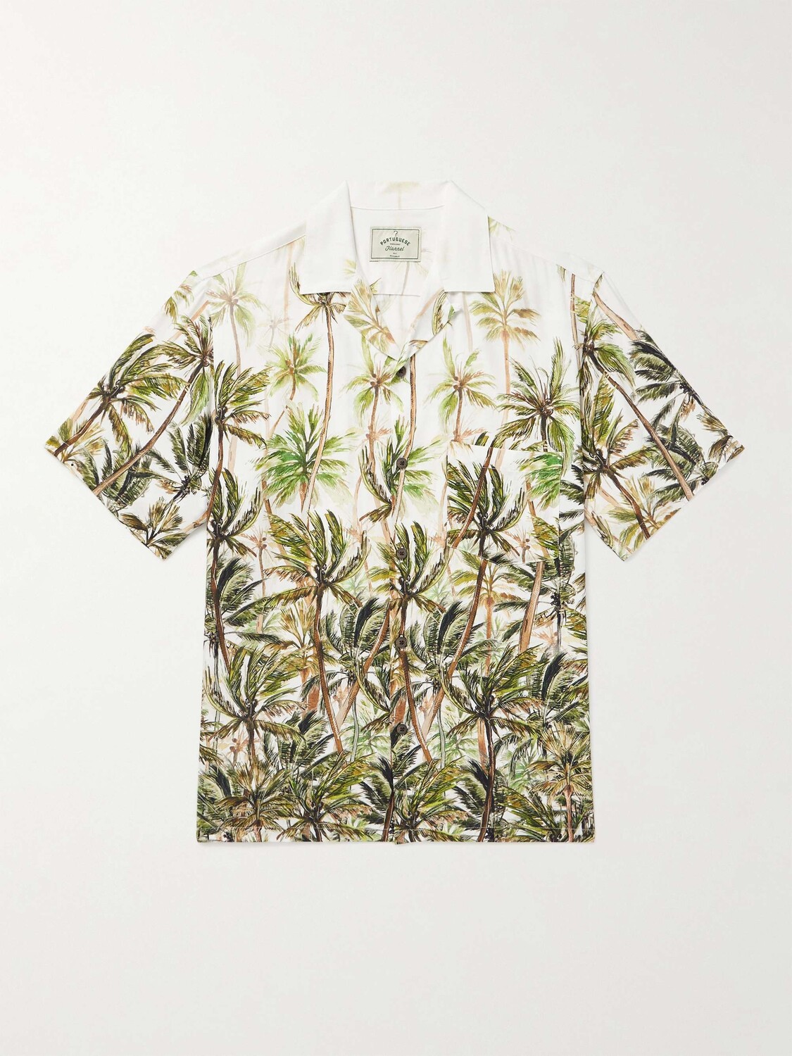

Рубашка из пике с принтом Palm Convertible Collar PORTUGUESE FLANNEL, зеленый