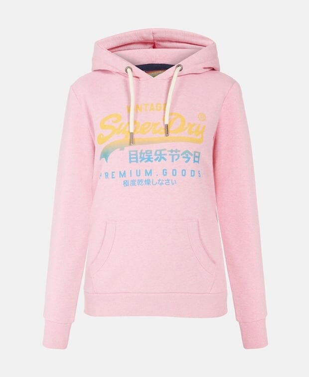 

Толстовка с капюшоном Superdry, розовый