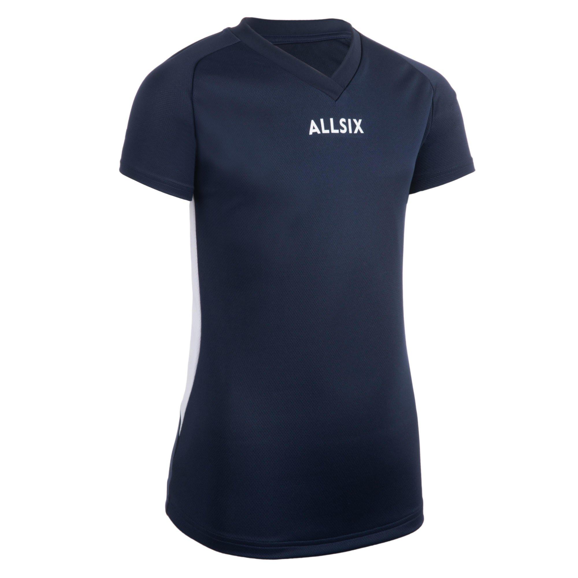 Волейбольная майка Decathlon V100 Allsix, темно-синий волейбольные шорты decathlon v100 allsix черный