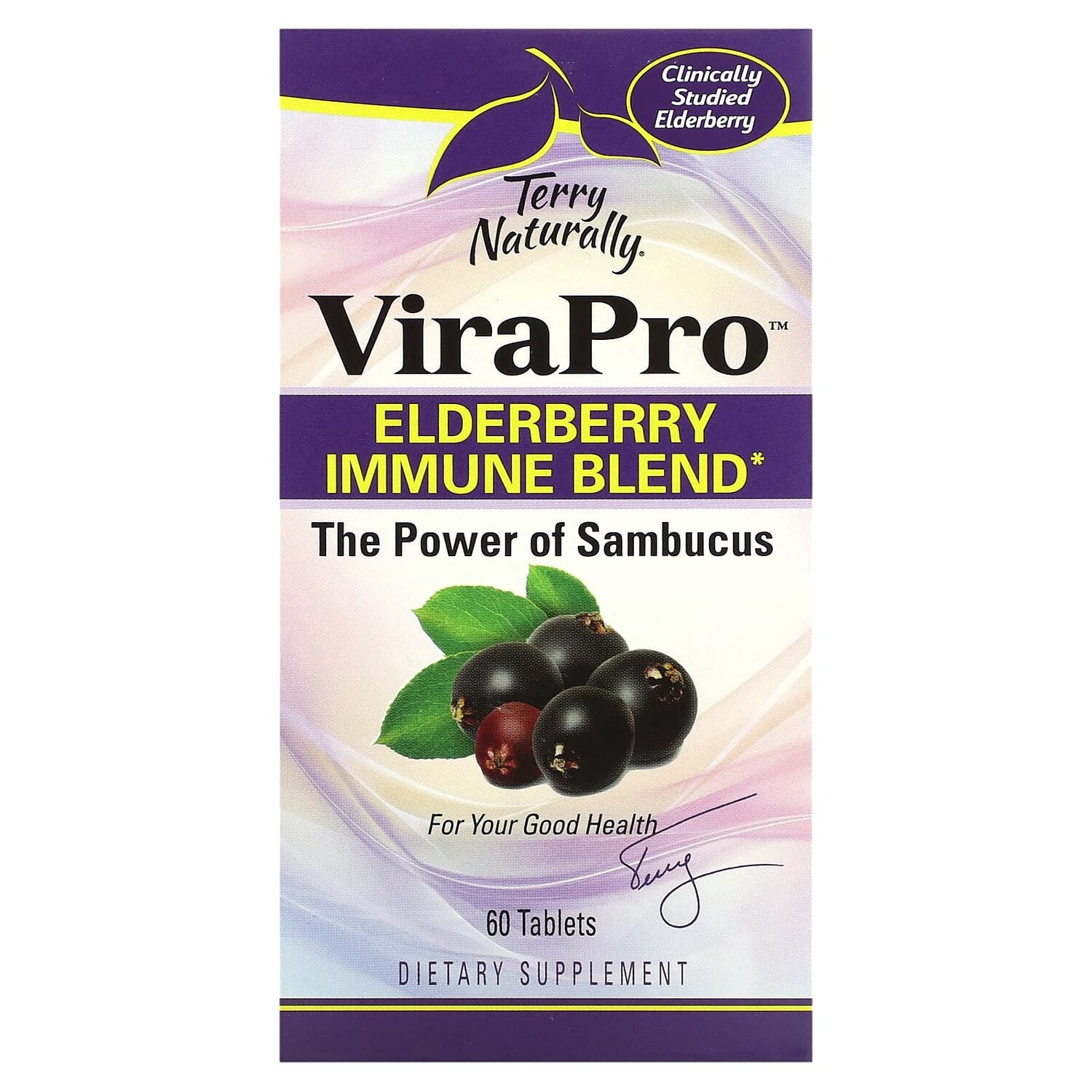 

ViraPro, смесь для иммунитета из бузины, 60 таблеток, Terry Naturally