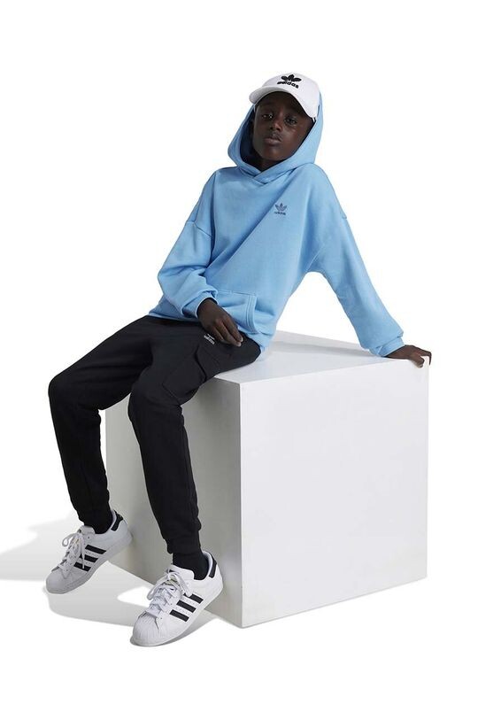 

ХУДИ детская хлопковая толстовка adidas Originals, синий