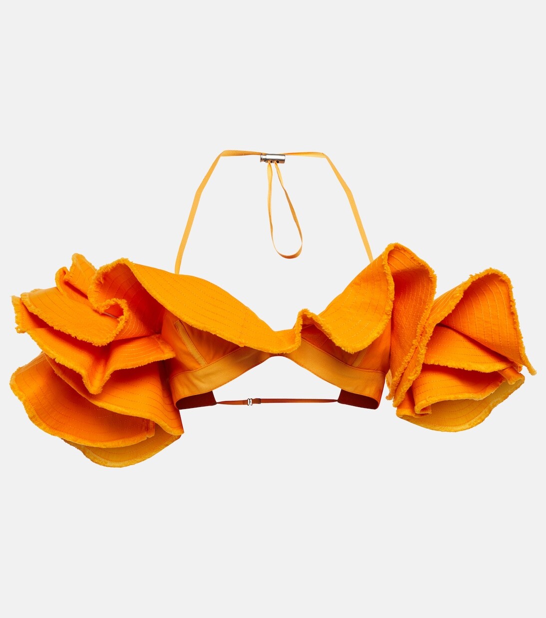 

Укороченный топ из хлопка La Brassière Artichaut JACQUEMUS, оранжевый