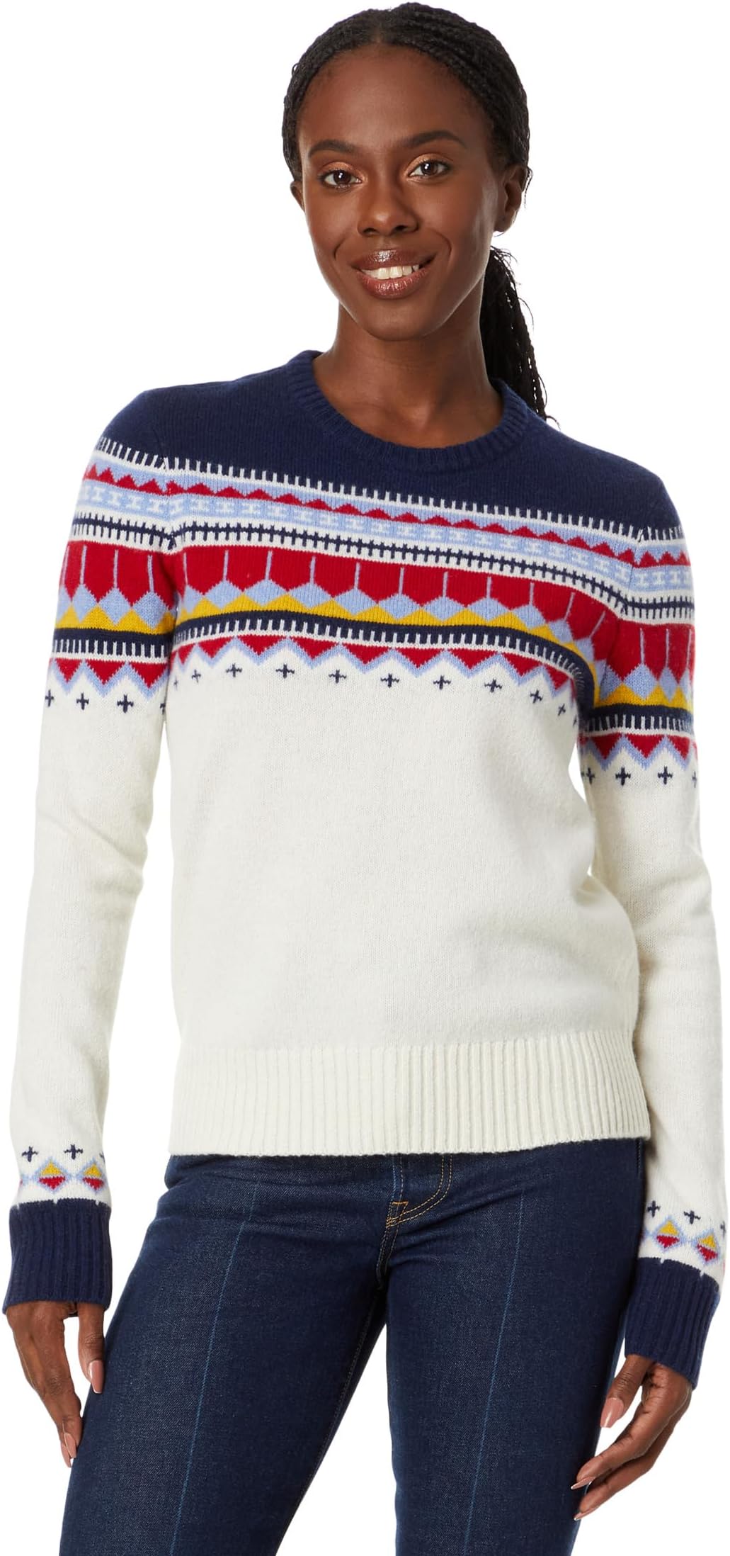Пуловер из мериносовой шерсти Signature Camp, новинка, свитер L.L.Bean, цвет Sailcloth Fair Isle