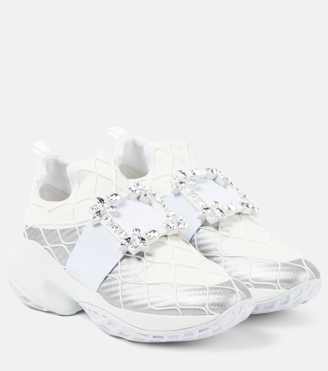 

Кроссовки viv' run с декором Roger Vivier, серебряный, Серебристый, Кроссовки viv' run с декором Roger Vivier, серебряный